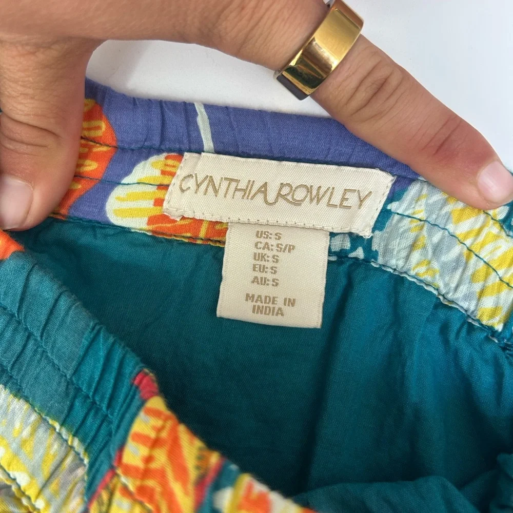 Cynthia Rowley Multicolor Tropical Print Mini Skirt - Teal, Orange, Pink, Yellow